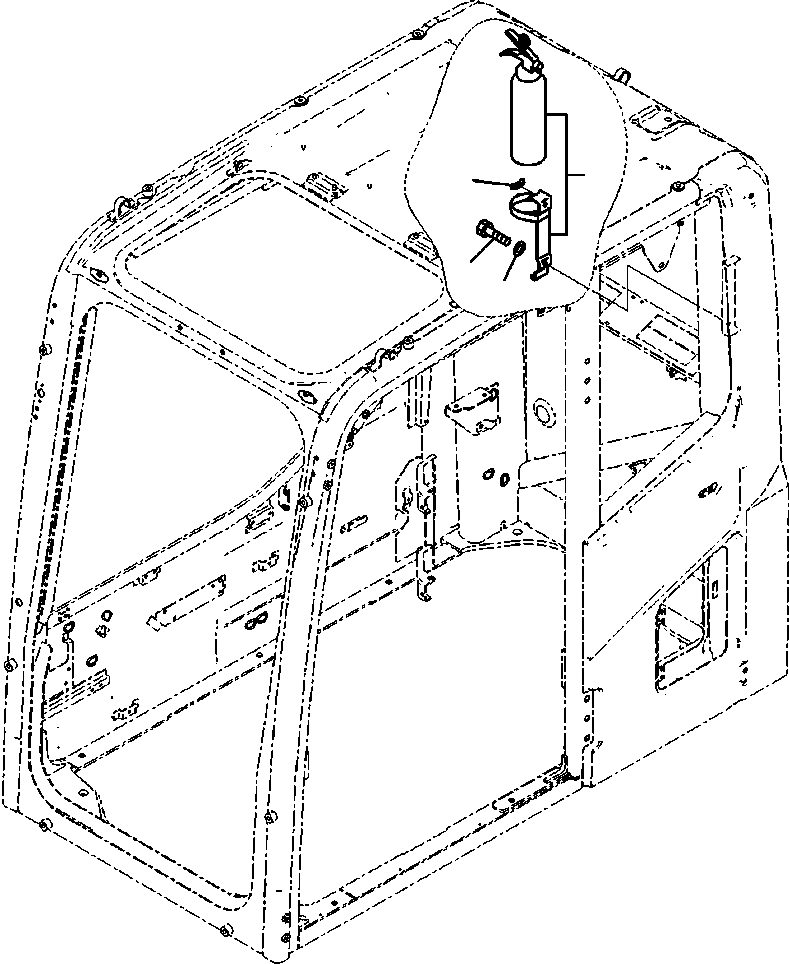 Excavators Komatsu / PC88MR-8 S/N A90001-UP(PC88MR8) / K0830-001001 FIRE EXTINGUISHER(K-077 : K0830-001001)