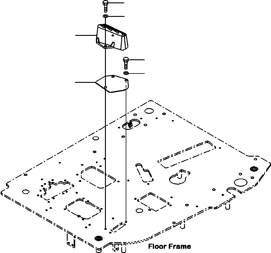 Excavators Komatsu / PC88MR-8 S/N A90001-UP(PC88MR8) / K1110-017004 FLOOR FRAME L.H. FOOTREST(K-085 : K1110-017004)