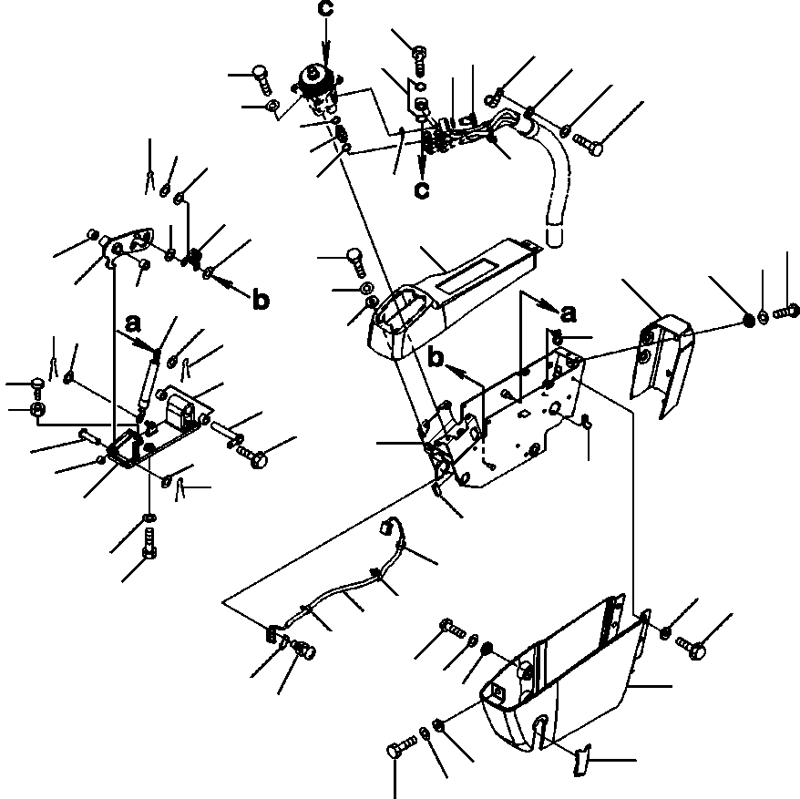 Excavators Komatsu / PC88MR-8 S/N A90001-UP(PC88MR8) / K1110-017011A FLOOR FRAME CONSOLE BOX, L.H.(K-093 : K1110-017011A)