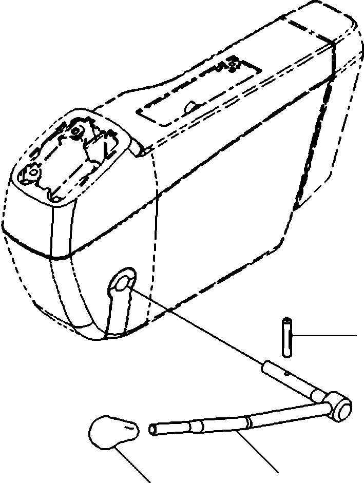 Excavators Komatsu / PC88MR-8 S/N A90001-UP(PC88MR8) / K1110-017013 CONTROLS WORK EQUIPMENT LOCK LEVER(K-099 : K1110-017013)