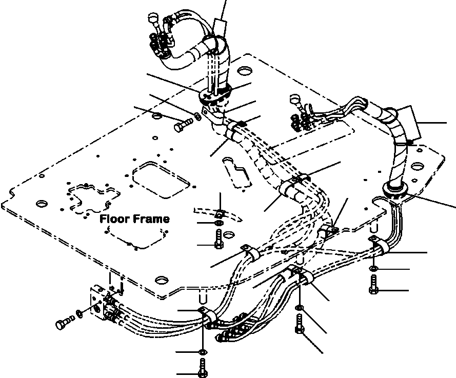 Excavators Komatsu / PC88MR-8 S/N A90001-UP(PC88MR8) / K1110-017021 HYDRAULIC SYSTEM PROPORTIONAL PRESSURE CONTROL (PPC) VALVE CIRCUIT CLAMP(K-109 : K1110-017021)