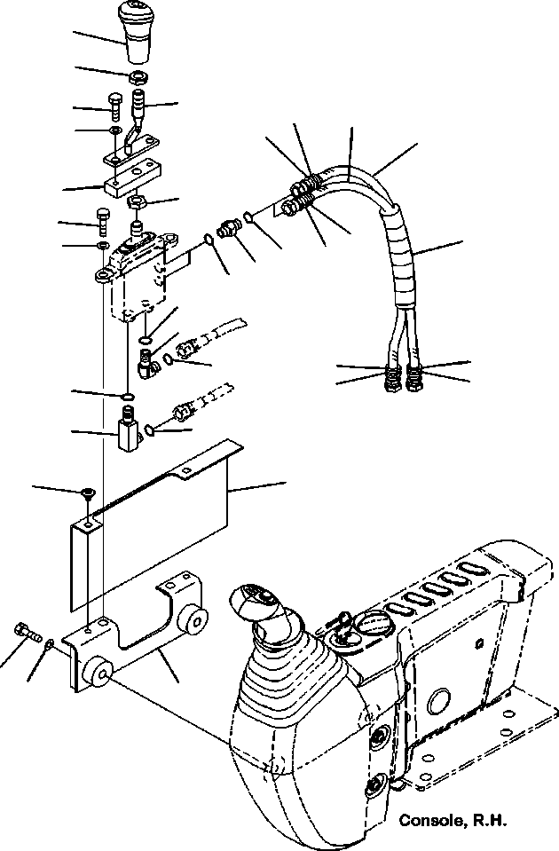 Excavators Komatsu / PC88MR-8 S/N A90001-UP(PC88MR8) / K1110-017026 FLLOR FRAME PPC VALVE FOR BLADE(K-117 : K1110-017026)