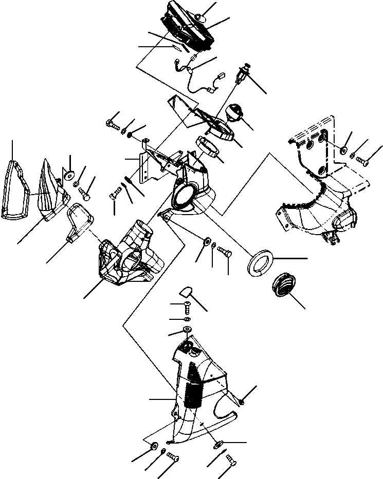 Excavators Komatsu / PC88MR-8 S/N A90001-UP(PC88MR8) / K1740-019001 FRONT COVER MONITOR AND COVER(K-123 : K1740-019001)