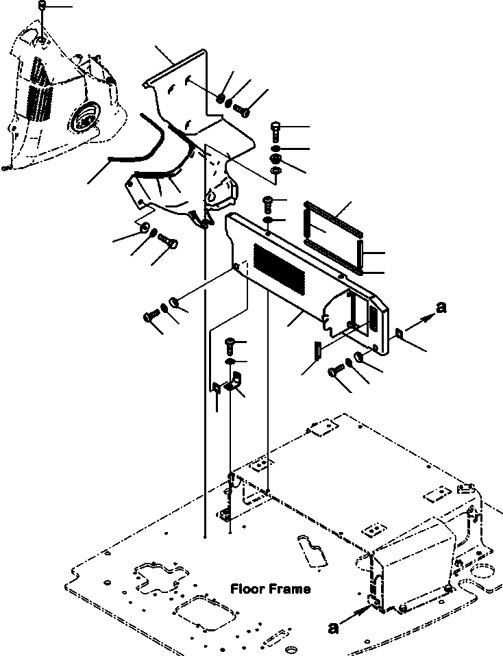 Excavators Komatsu / PC88MR-8 S/N A90001-UP(PC88MR8) / K1740-019003 FRONT COVER(K-127 : K1740-019003)