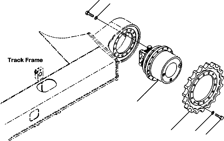 Excavators Komatsu / PC88MR-8 S/N A90001-UP(PC88MR8) / P1210-001001 TRAVEL MOTOR AND FINAL DRIVE SPROCKET(P-005 : P1210-001001)