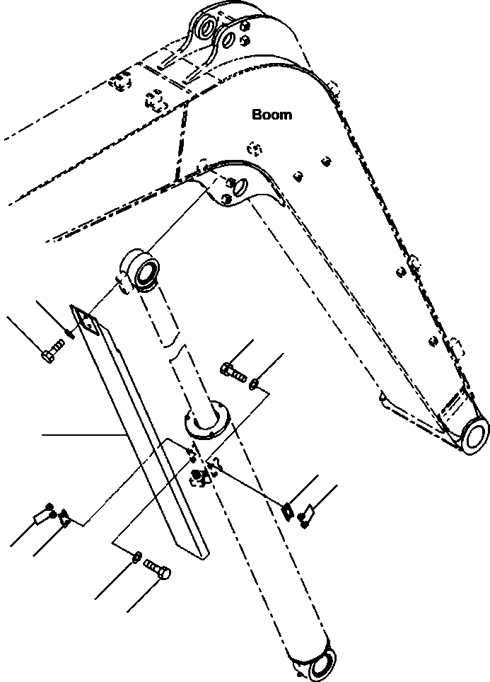 Excavators Komatsu / PC88MR-8 S/N A90001-UP(PC88MR8) / T1120-001002 BOOM CYLINDER COVER - WITH BOOM HOLDING VALVE AND/OR STANDARD MACHINE(T-041 : T1120-001002)