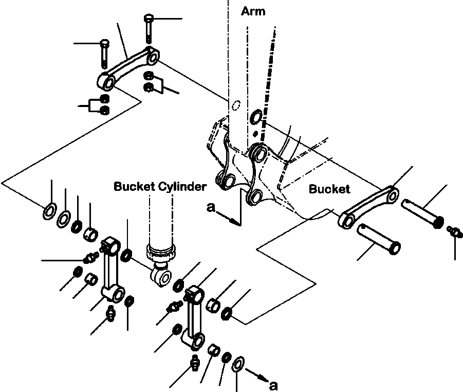 Excavators Komatsu / PC88MR-8 S/N A90001-UP(PC88MR8) / T1230-002001 BUCKET LINKAGE STANDARD(T-091 : T1230-002001)