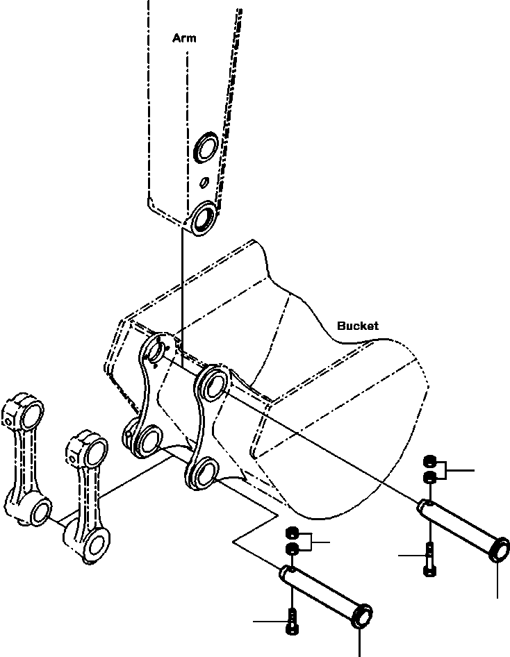 Excavators Komatsu / PC88MR-8 S/N A90001-UP(PC88MR8) / T1235-001001 BUCKET PIN(T-093 : T1235-001001)