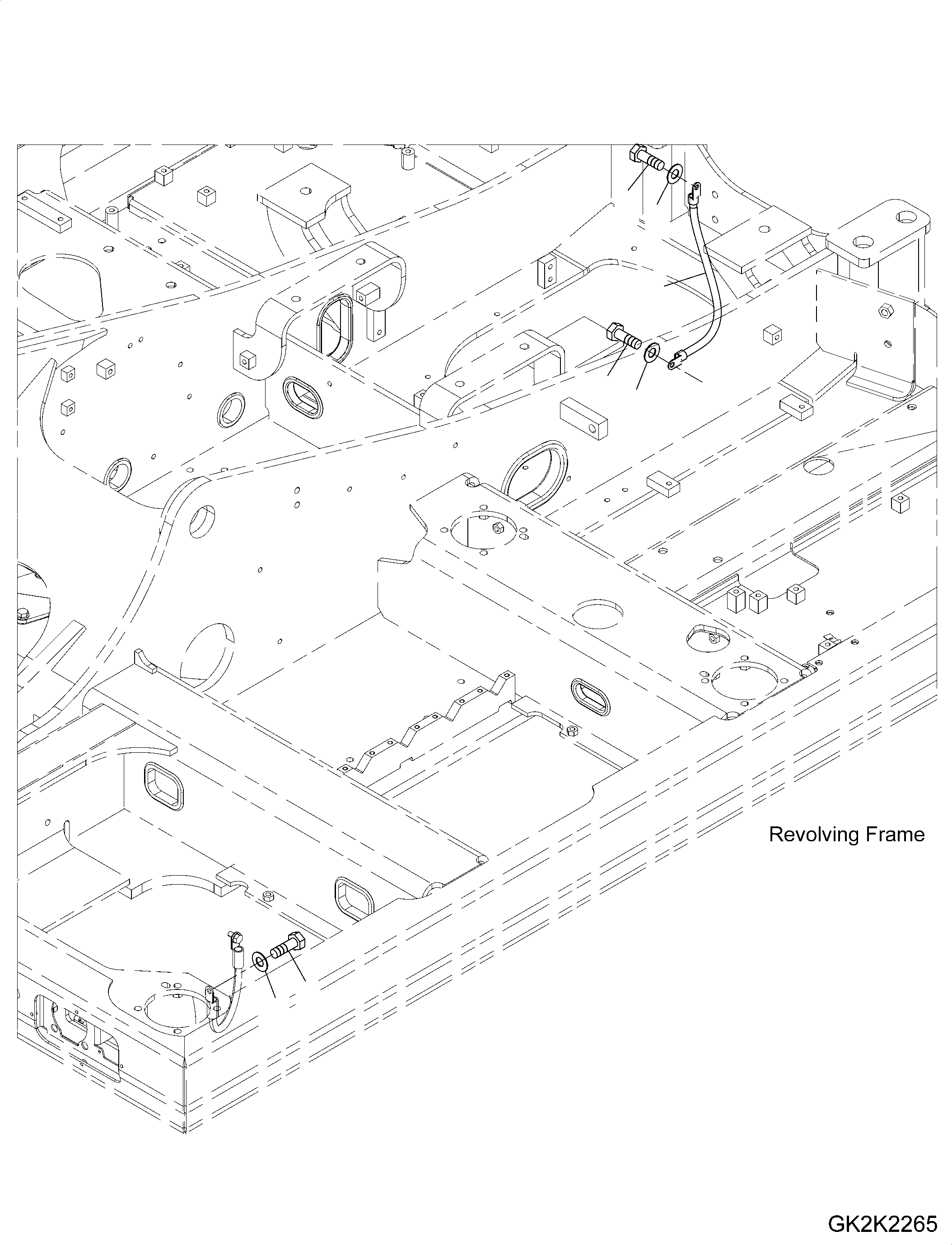 Excavators Komatsu / PW148-11 S/N H55051-UP(PW00006H) / Electric Wiring Harness, Earth Cable(E002010 : E0200-001009)