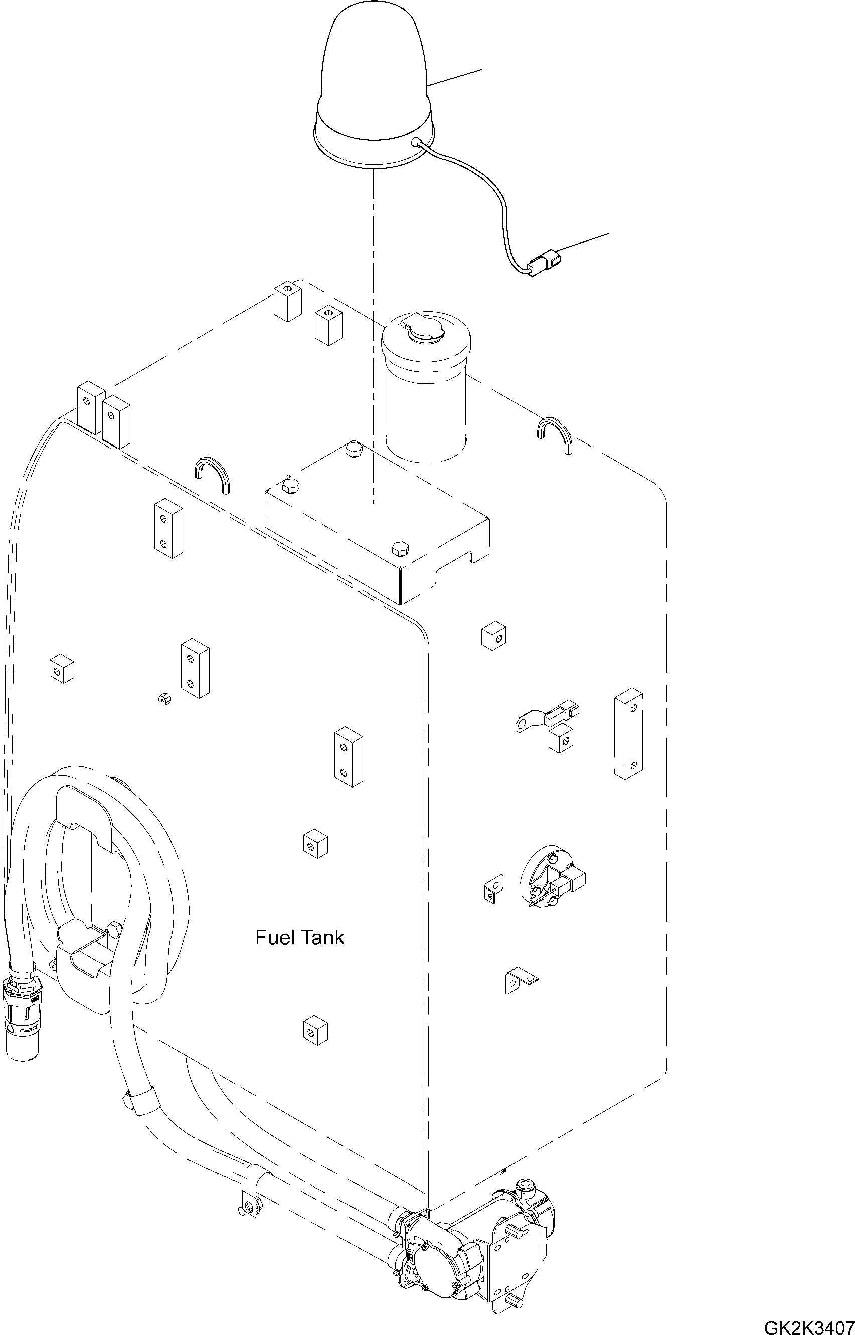 Excavators Komatsu / PW148-11 S/N H55051-UP(PW00006H) / Additional Beacon Lamp, Fuel Tank(E013001 : E0313-001001)