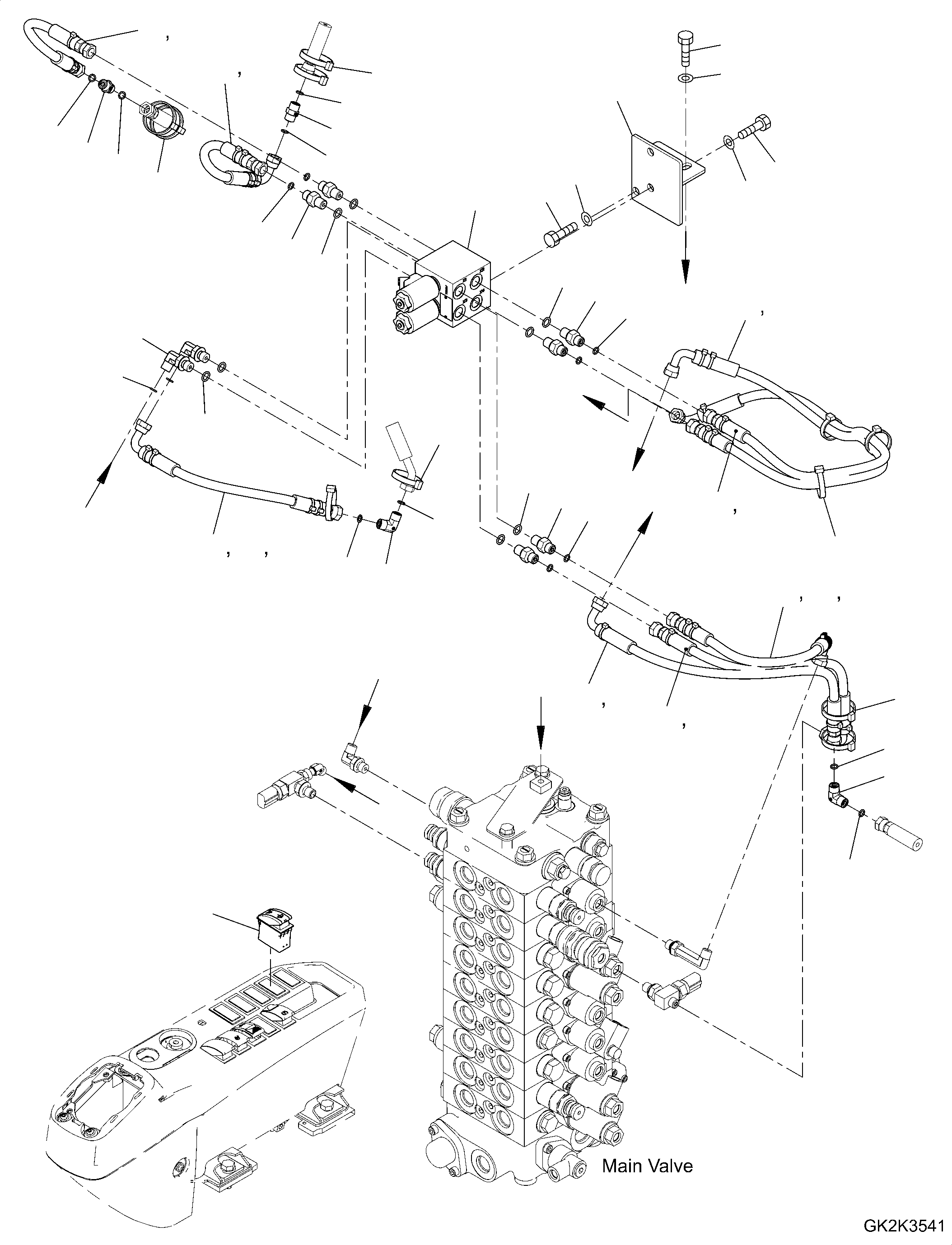 Excavators Komatsu / PW148-11 S/N H55051-UP(PW00006H) / Bucket to 2-Attachment, Valve and Piping(H035001 : H1842-001001)