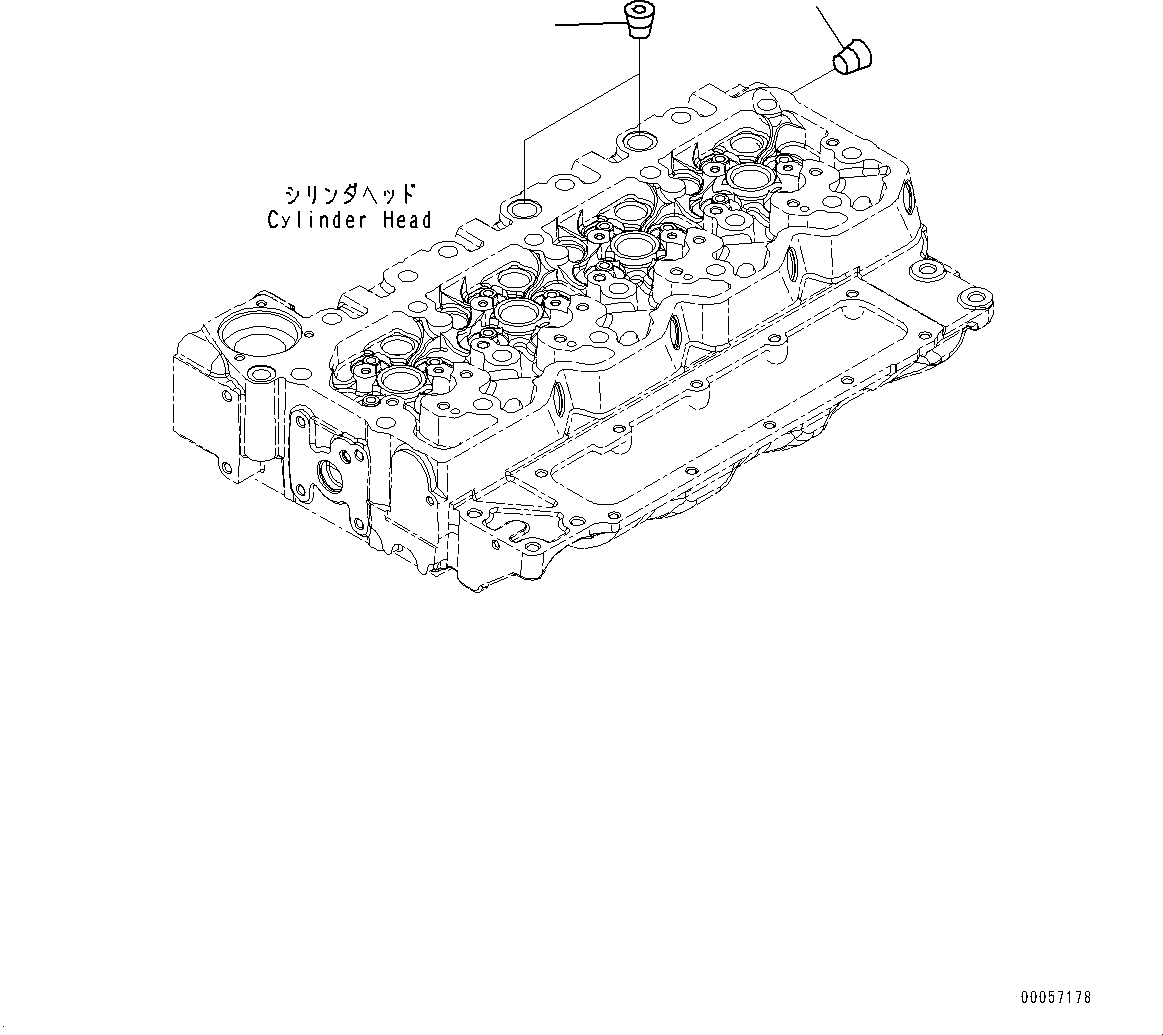 Engines Komatsu / SAA4D107E-3A S/N 22296044-UP (For PW160-11)(PW00007H) / Cabin Heater Plug(B014001 : AHC00-001001)