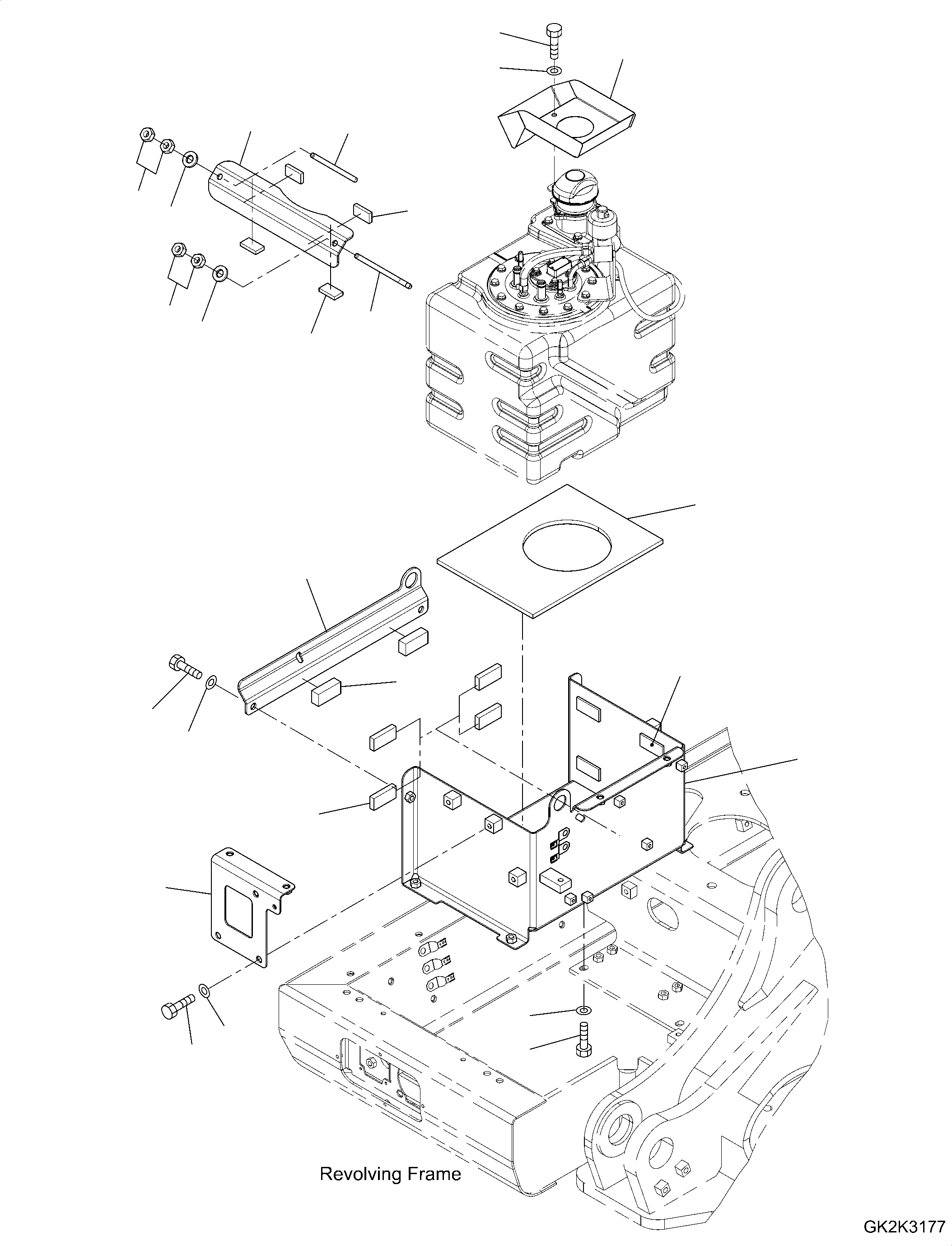 Excavators Komatsu / PW160-11 S/N H65051-UP(PW00008H) / Def Tank, Def Tank Frame(D005001 : D0500-001001)