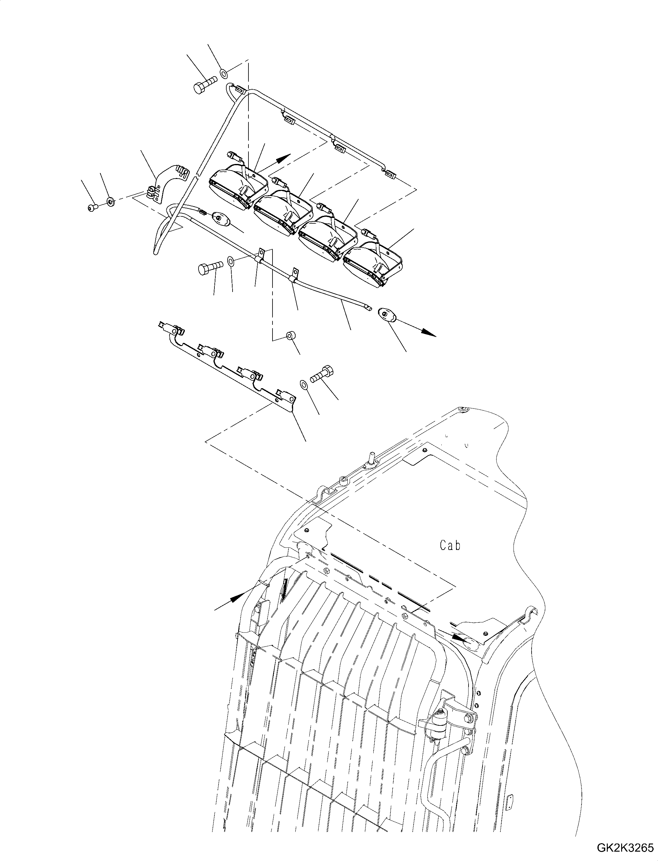 Excavators Komatsu / PW160-11 S/N H65051-UP(PW00008H) / Additional Front Working Lamp, Cab, with Front Guard(E008001 : E0310-002001)