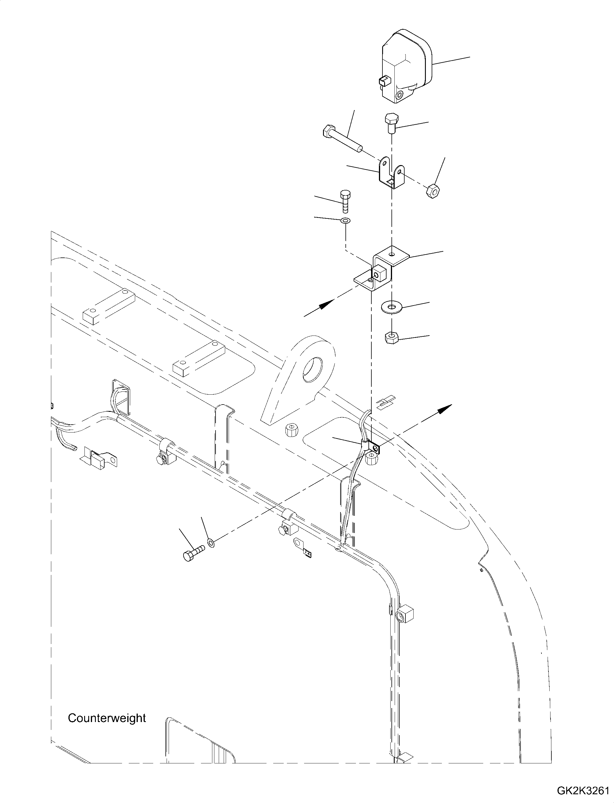 Excavators Komatsu / PW160-11 S/N H65051-UP(PW00008H) / Additional Working Lamp, Rear(E011001 : E0311-001001)