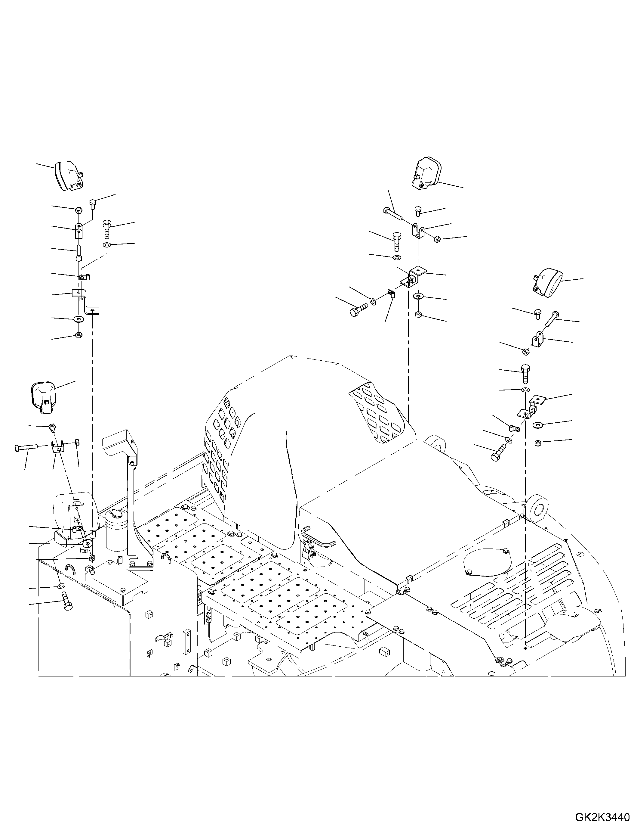 Excavators Komatsu / PW160-11 S/N H65051-UP(PW00008H) / Working Lamp, Komvision, Halogen(E018001 : E0317-001001)