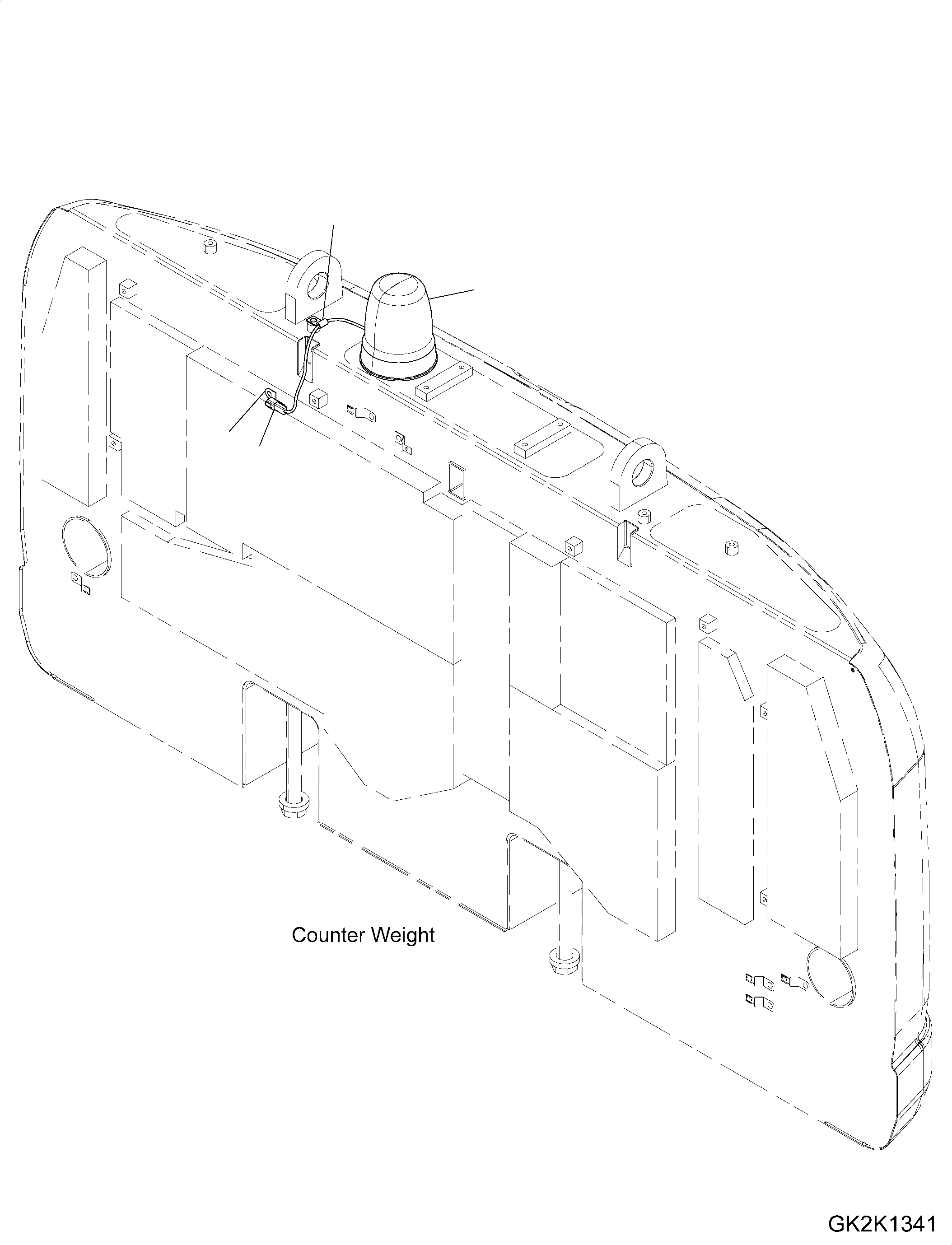 Excavators Komatsu / PW160-11 S/N H65051-UP(PW00008H) / Beacon Lamp, First, Counterweight(E023001 : E0342-001001)