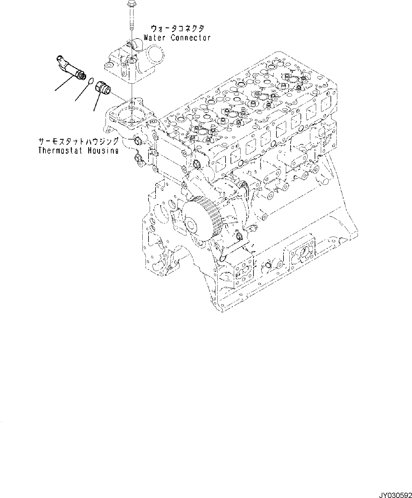 Komatsu parts book diagram for SAA4D95LE-7A S/N 801699-UP FOR PW118MR-11: ENGINE COOLING SYSTEM, WATER PUMP ADAPTER