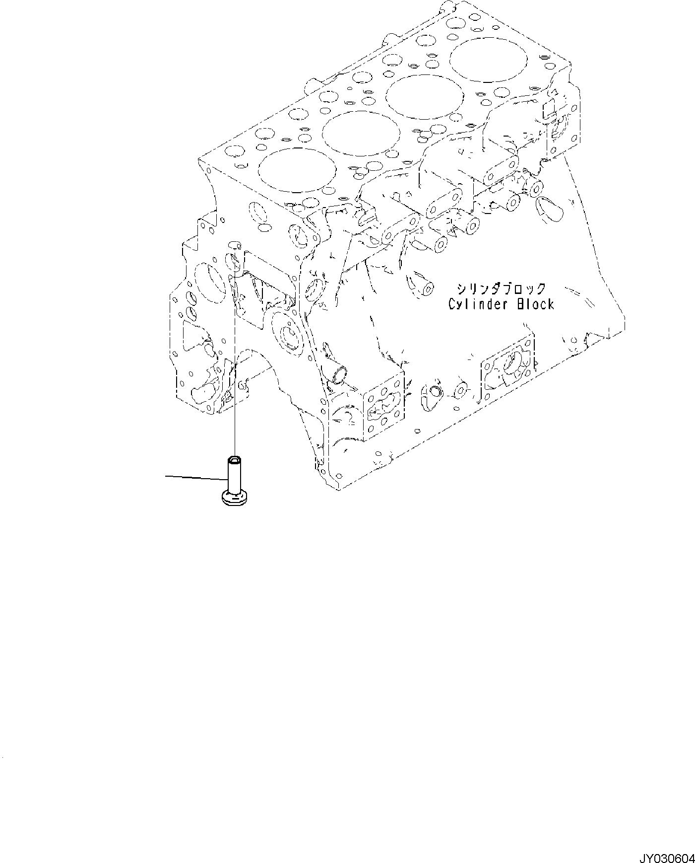 Komatsu parts book diagram for SAA4D95LE-7A S/N 801699-UP FOR PW118MR-11: ENGINE CYLINDER BLOCK AND ITS RELATED PARTS, CYLINDER BLOCK, TAPPET