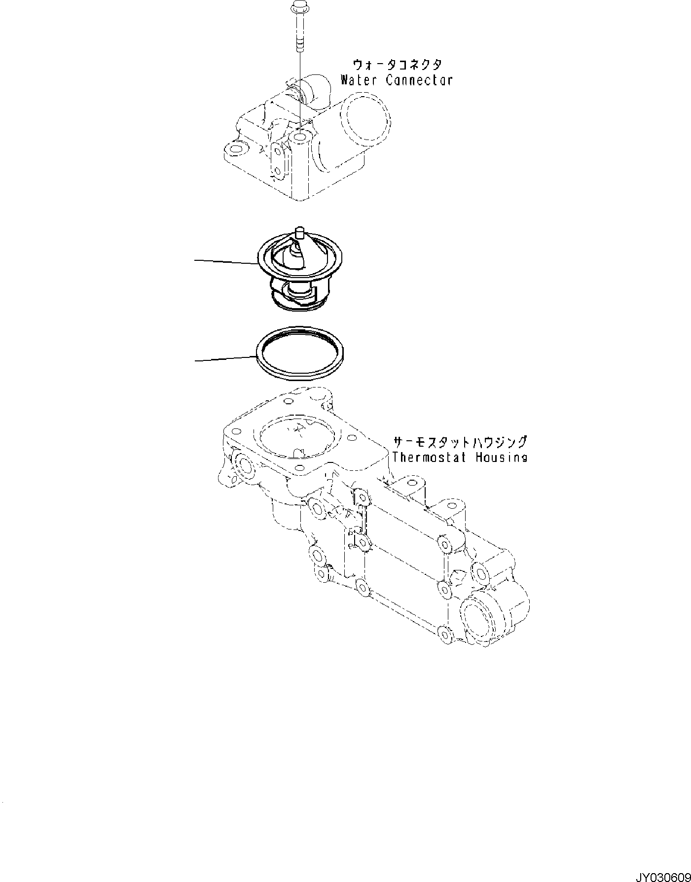 Komatsu parts book diagram for SAA4D95LE-7A S/N 801699-UP FOR PW118MR-11: ENGINE COOLING SYSTEM, THERMOSTAT