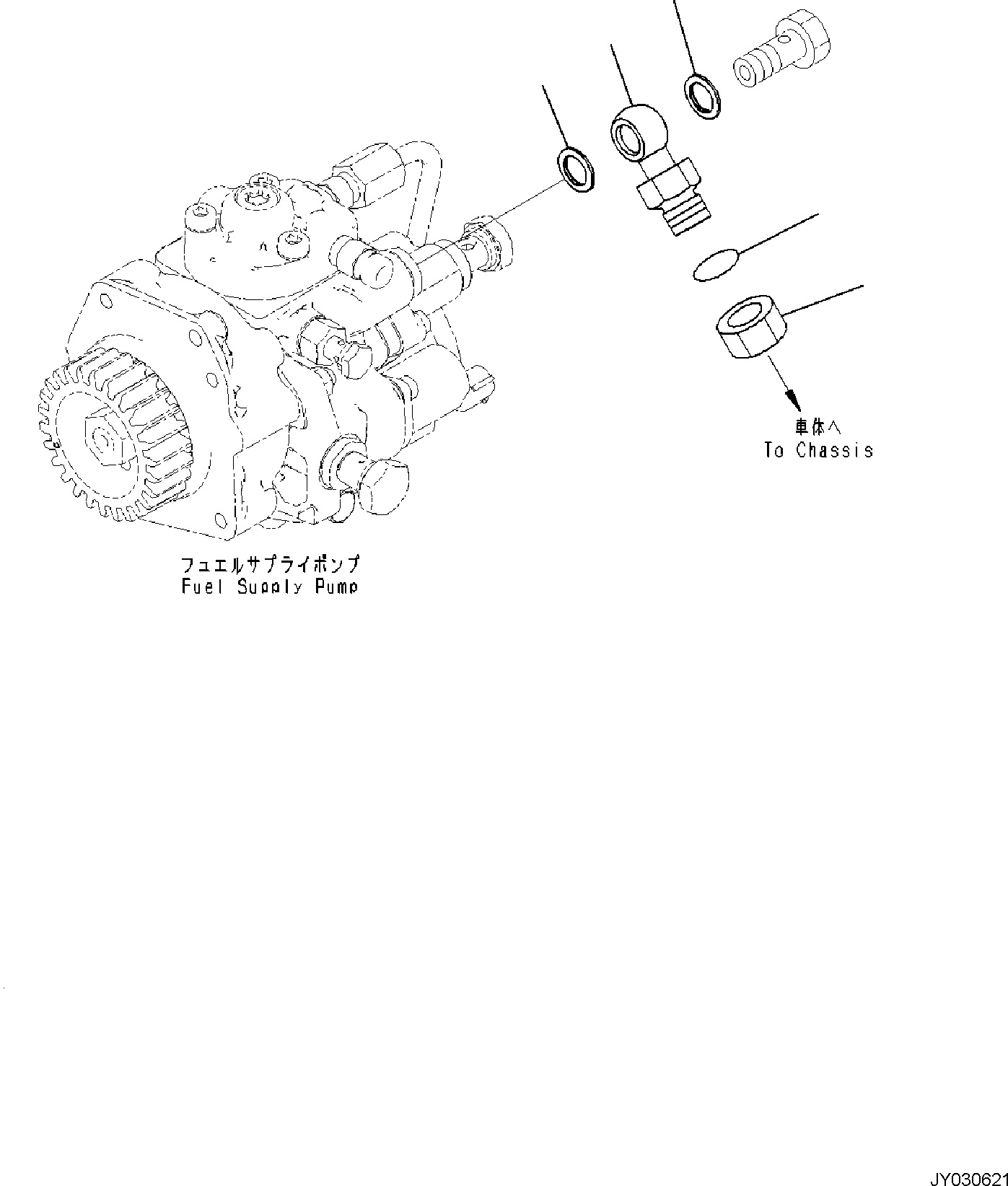 Komatsu parts book diagram for SAA4D95LE-7A S/N 801699-UP FOR PW118MR-11: ENGINE ACCESSORIES AND OTHERS, FUEL INLET PIPING