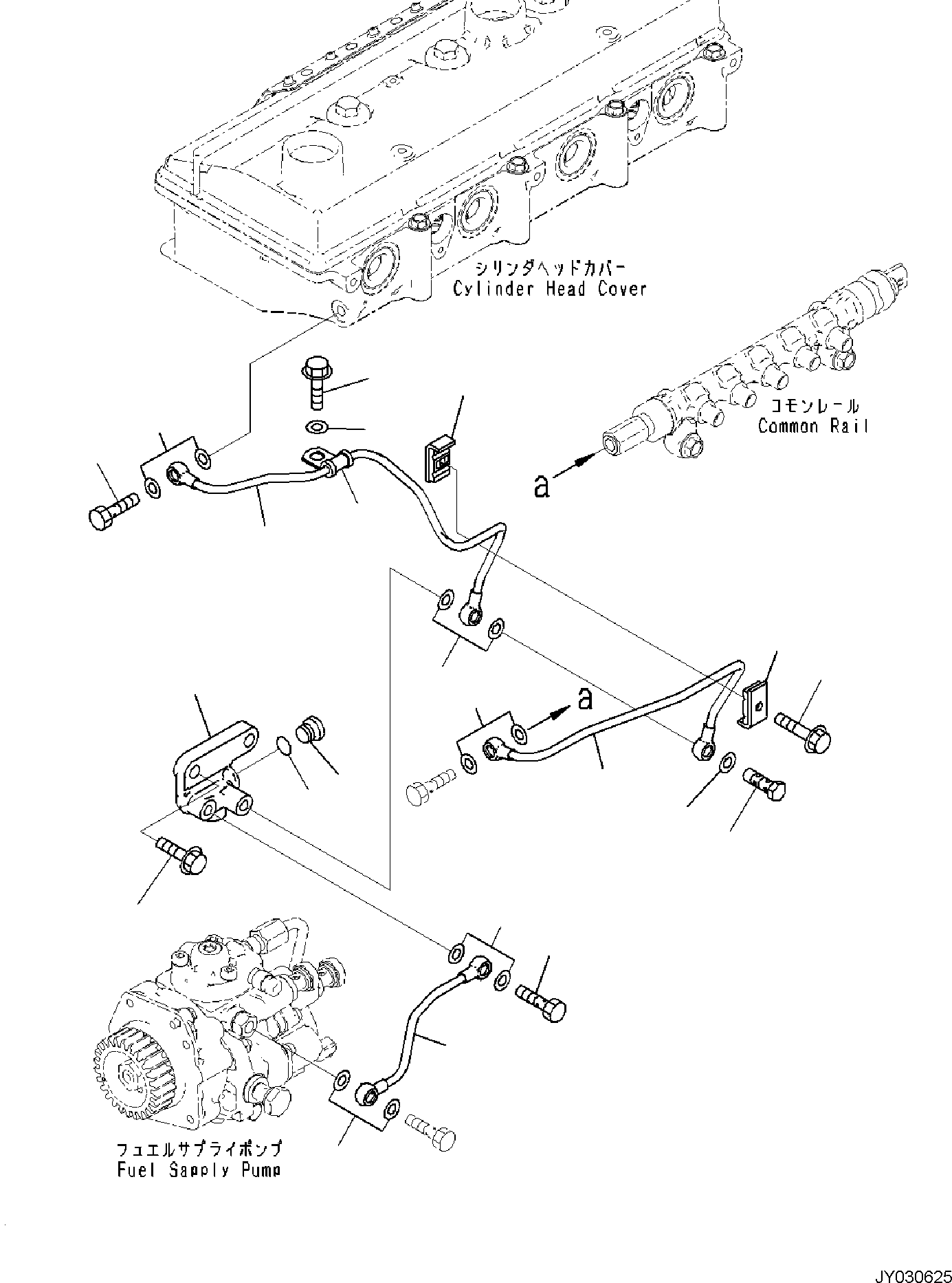 Komatsu parts book diagram for SAA4D95LE-7A S/N 801699-UP FOR PW118MR-11: ENGINE FUEL SYSTEM, FUEL INJECTION PIPING
