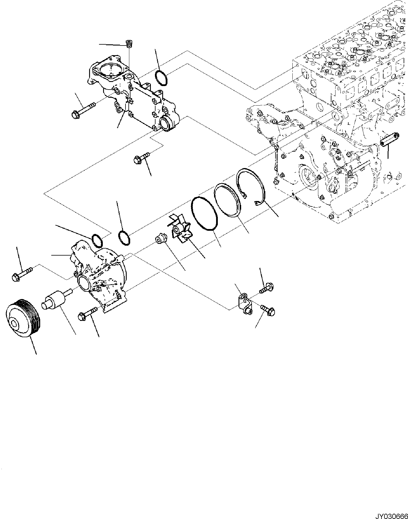 Komatsu parts book diagram for SAA4D95LE-7A S/N 801699-UP FOR PW118MR-11: ENGINE COOLING SYSTEM, WATER PUMP