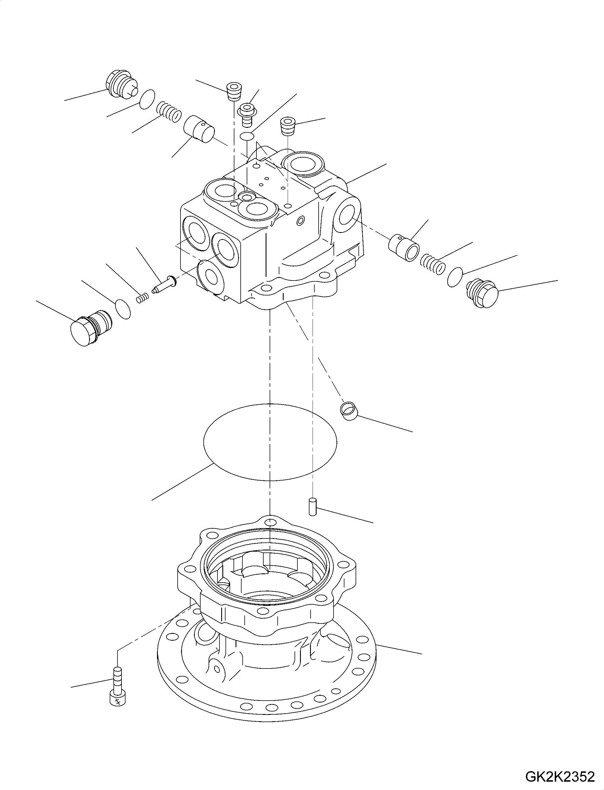 Excavators Komatsu / PW148-10 S/N H52051-UP(PW14810H) / Swing Machinery and Motor, Swing Motor, Inner Parts (1/3)(N002004 : N1210-001004)