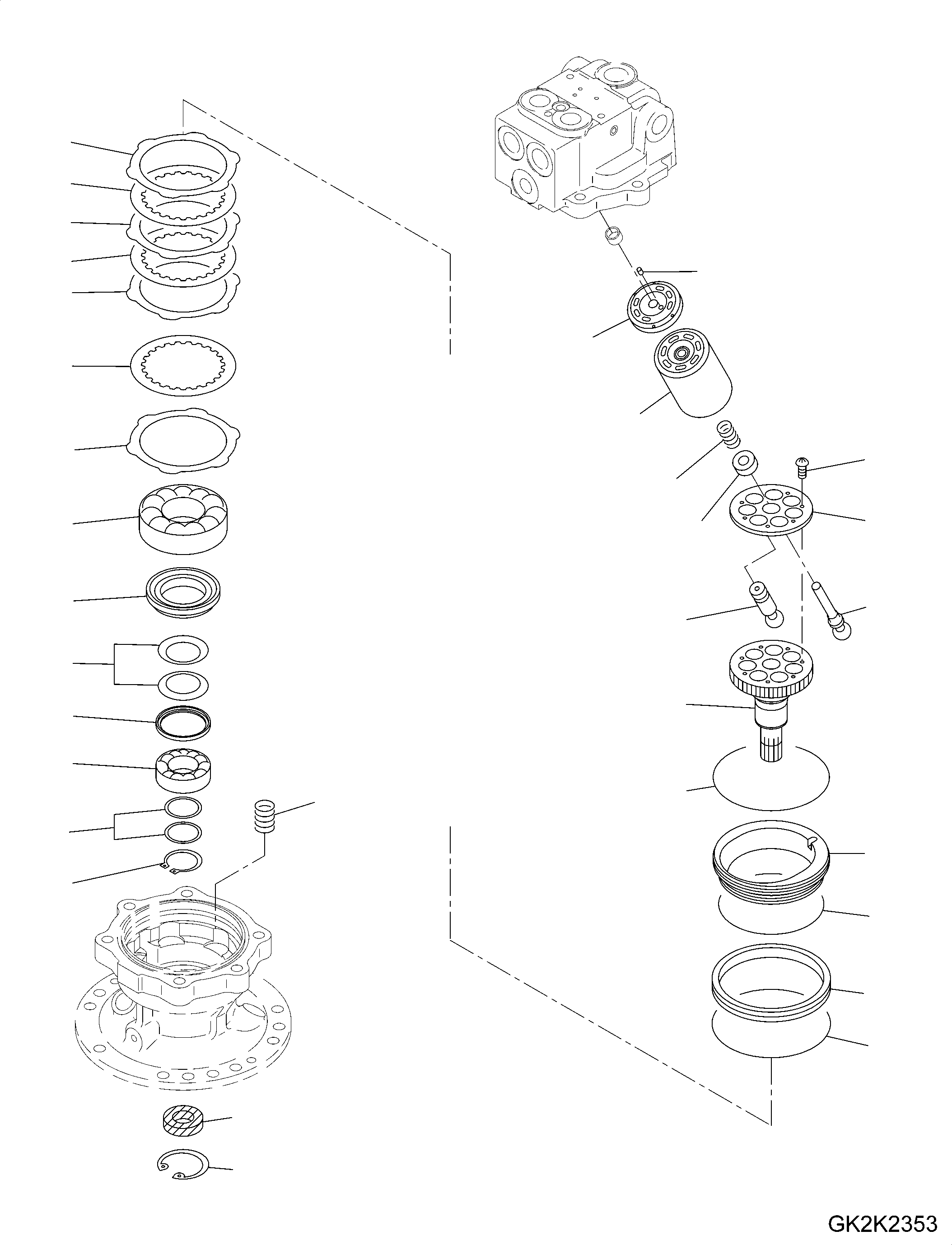 Excavators Komatsu / PW148-10 S/N H52051-UP(PW14810H) / Swing Machinery and Motor, Swing Motor, Inner Parts (2/3)(N002005 : N1210-001005)