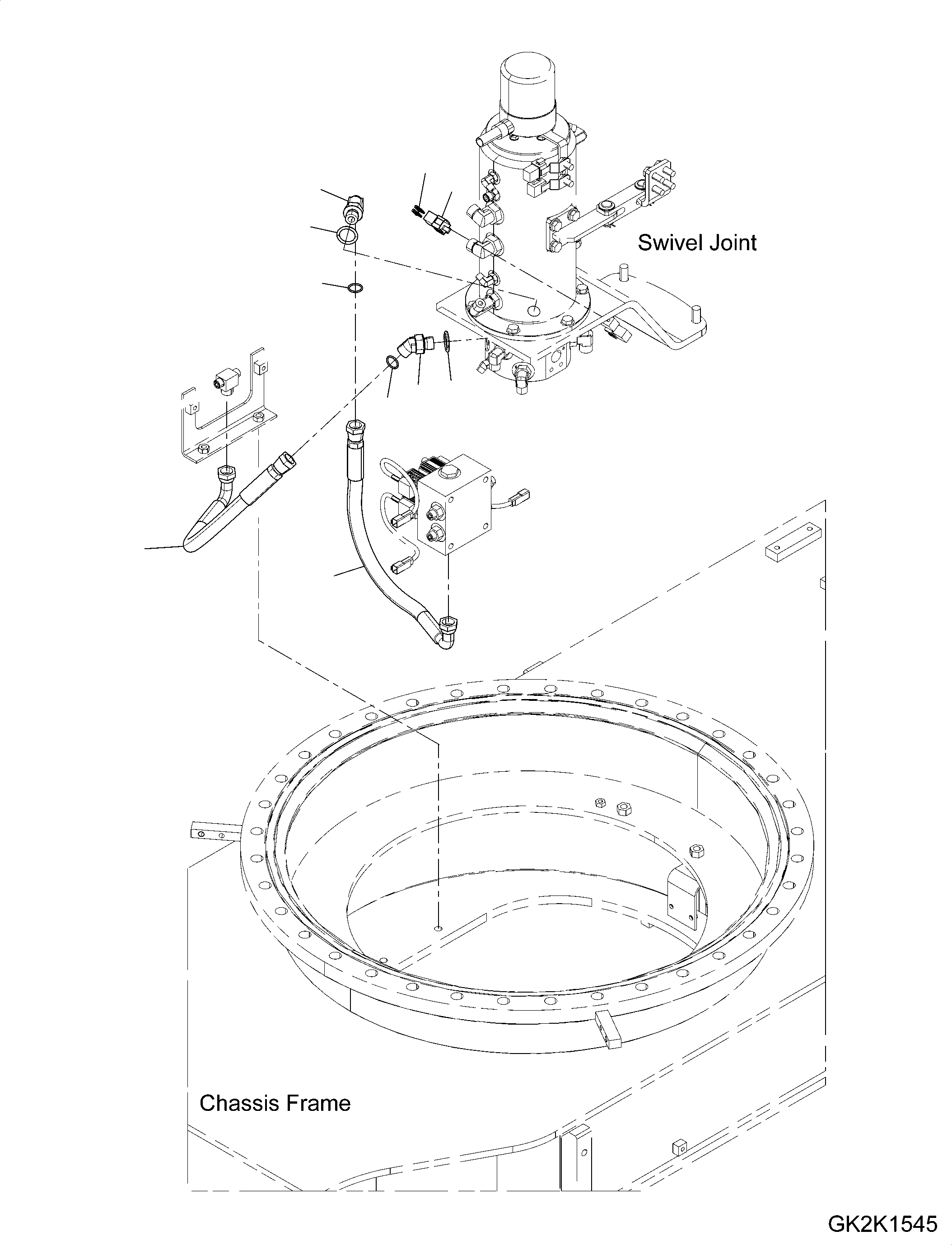 Excavators Komatsu / PW148-10 S/N H52051-UP(PW14810H) / Trailer Prepare, Less, Swivel Joint Piping(P012001 : P1251-002001)