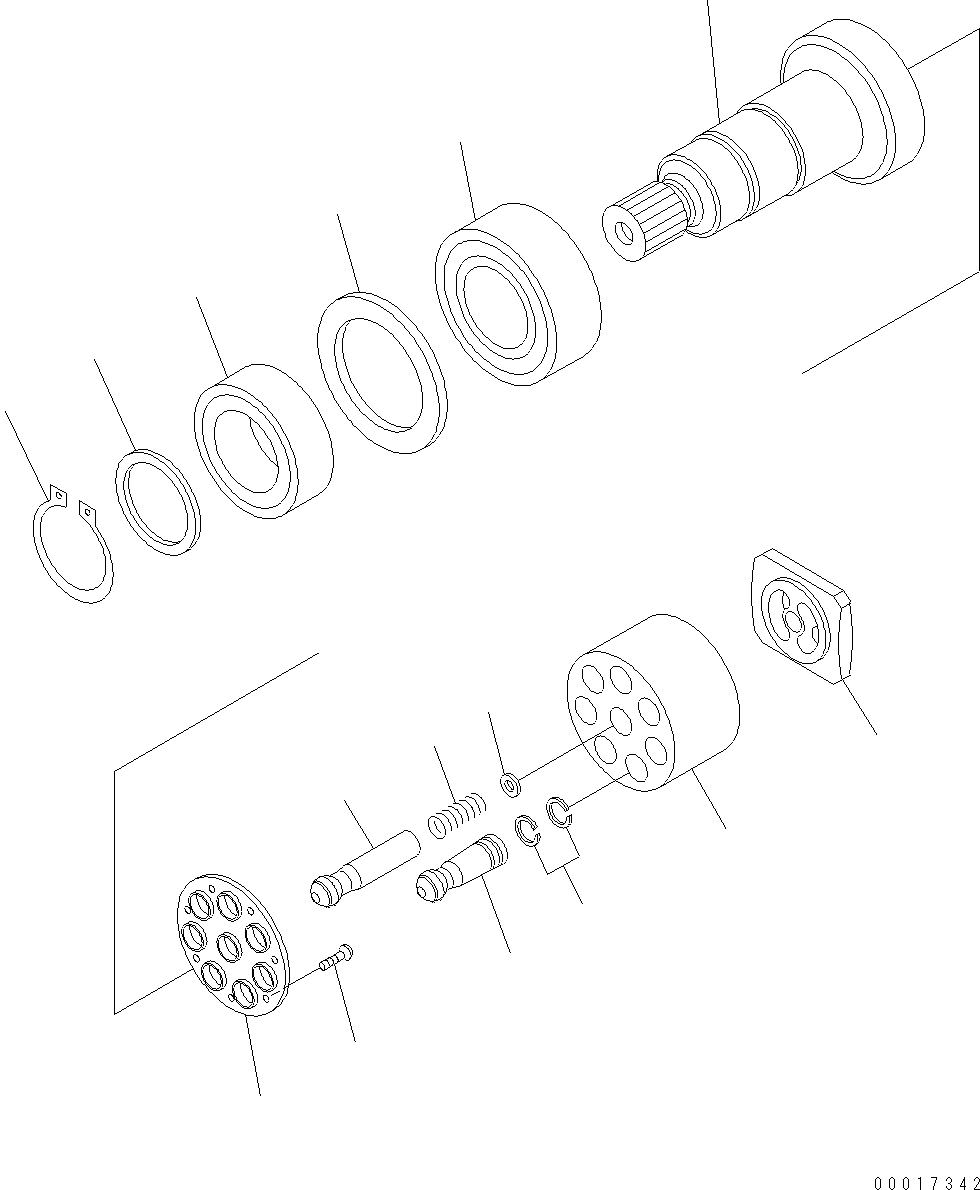 Excavators Komatsu / PW148-10 S/N H52051-UP(PW14810H) / Travel Motor, Inner Parts (2/5)(P013002 : P1410-001002)
