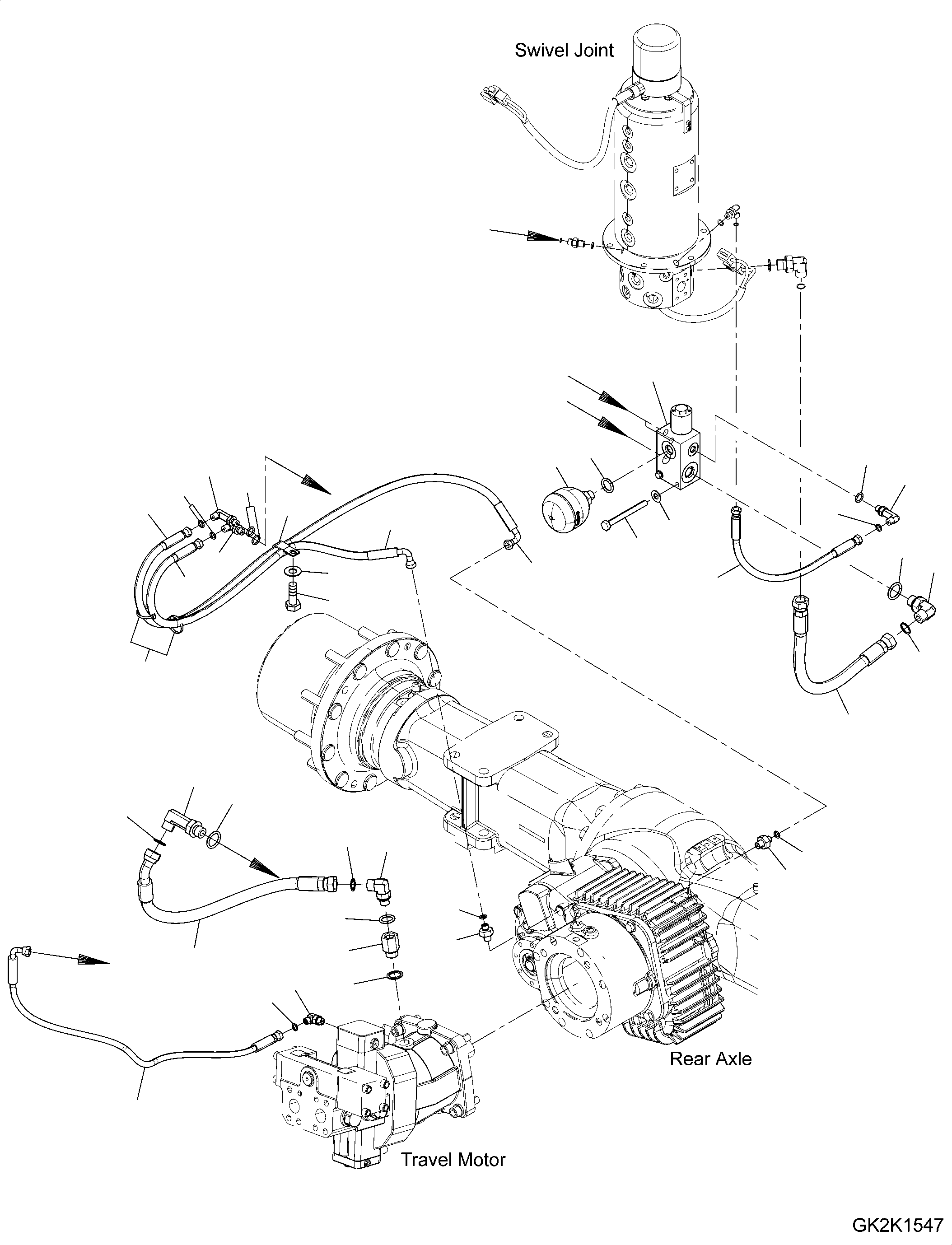 Excavators Komatsu / PW148-10 S/N H52051-UP(PW14810H) / Transmission Control, Piping(P014002 : P1420-001001)
