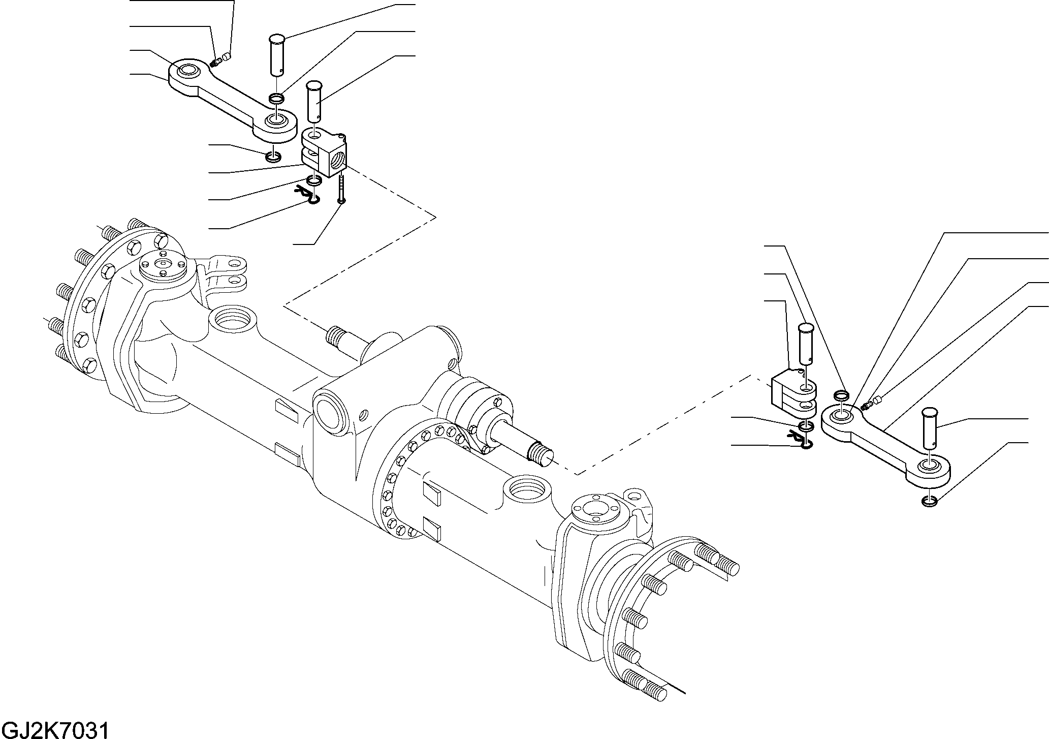Excavators Komatsu / PW148-10 S/N H52051-UP(PW14810H) / Axle, Inner Parts, Front Axle, Steering Arm (2/6)(P016004 : P1450-001004)