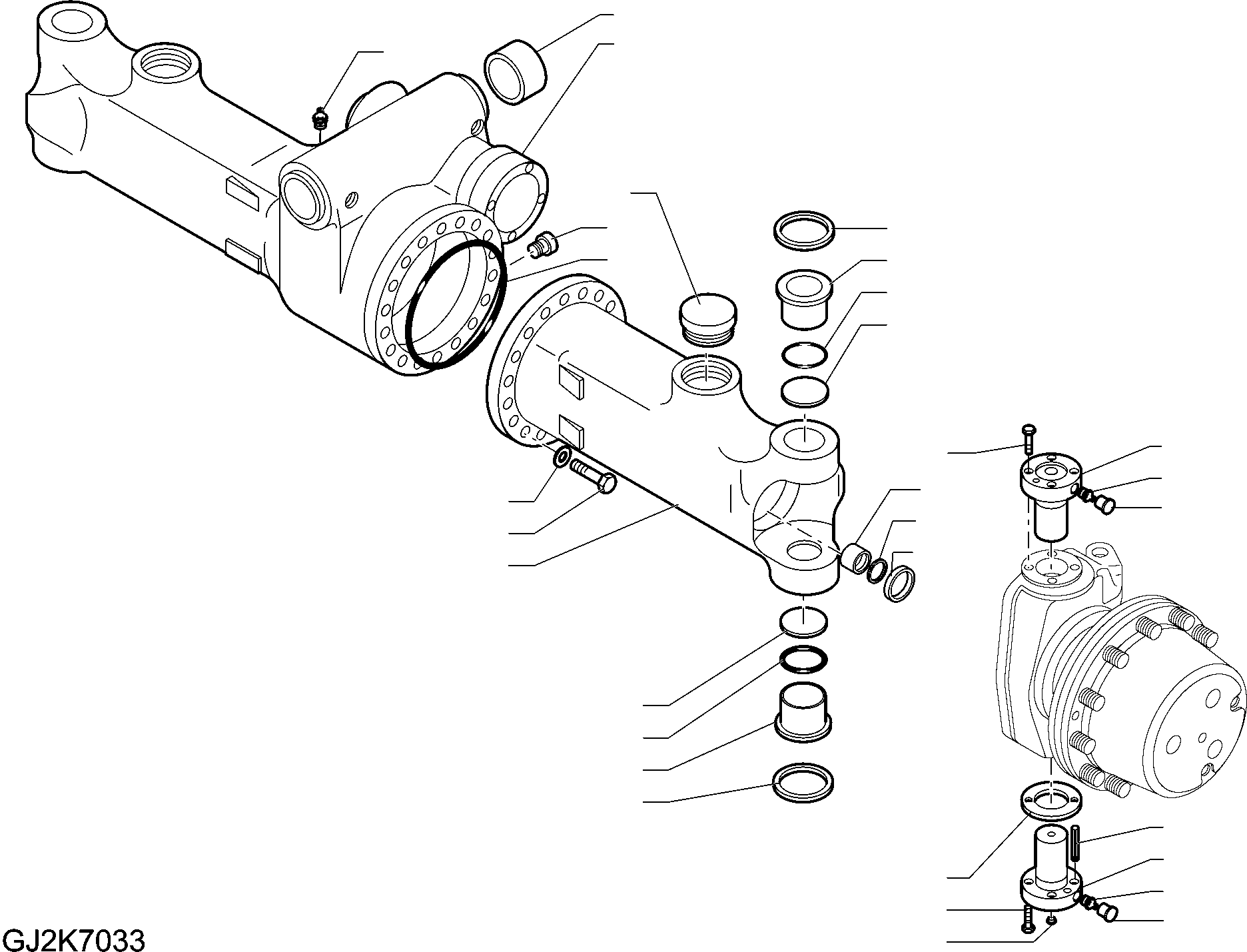 Excavators Komatsu / PW148-10 S/N H52051-UP(PW14810H) / Axle, Inner Parts, Front Axle, Axle Housing (4/6)(P016006 : P1450-001006)