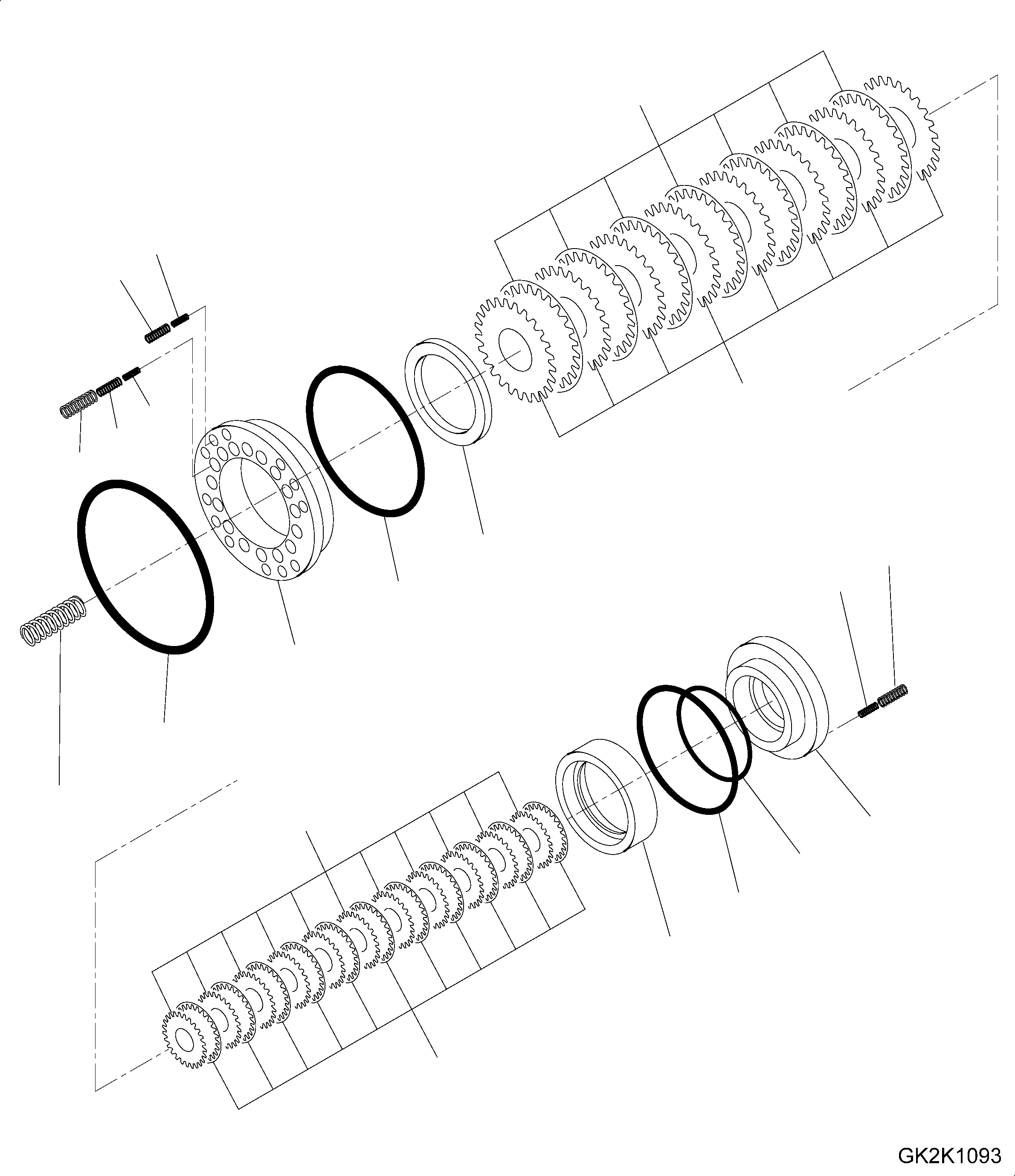 Excavators Komatsu / PW148-10 S/N H52051-UP(PW14810H) / Axle, Inner Parts, Rear Axle, Transmission (8/8)(P016016 : P1450-001016)