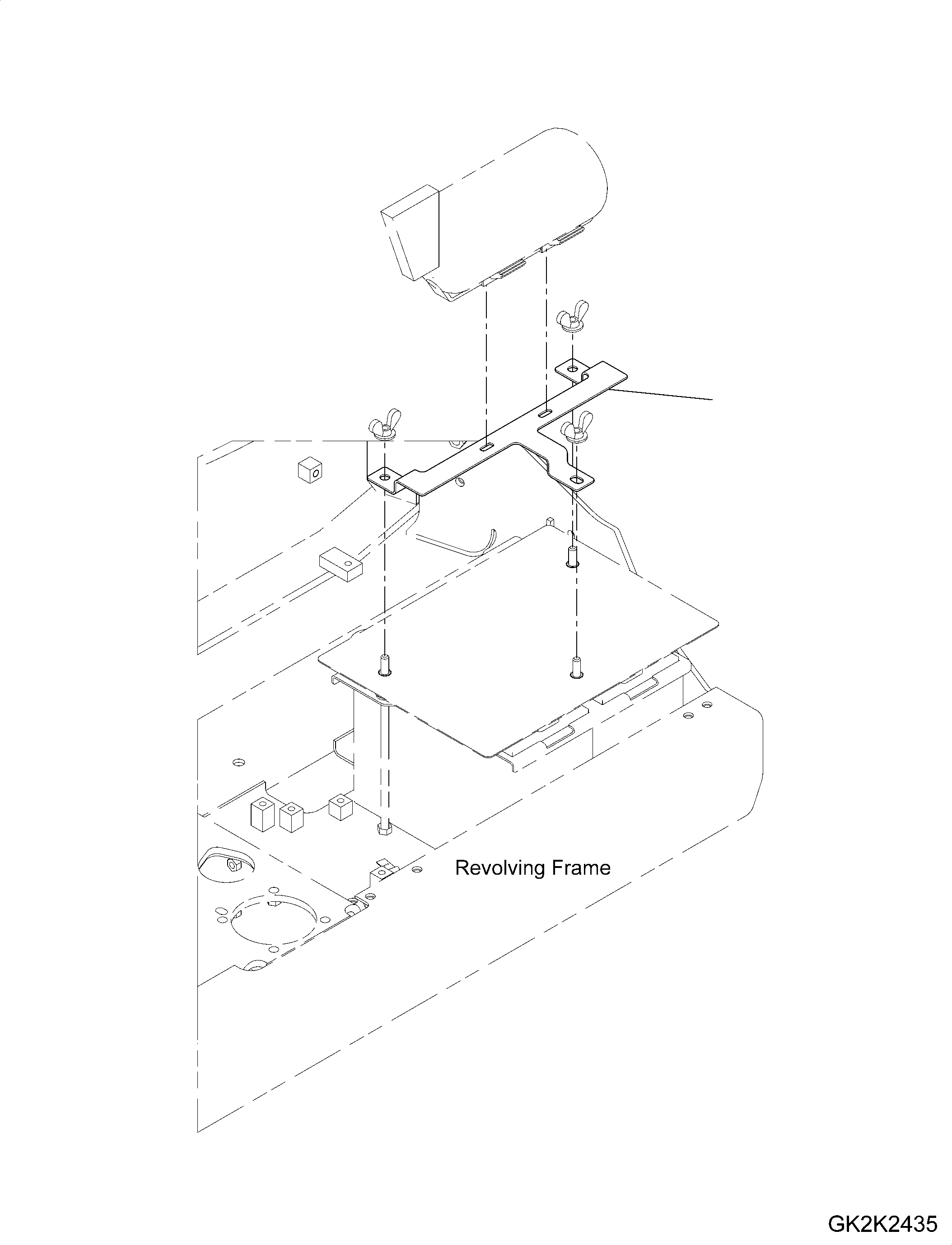 Excavators Komatsu / PW148-10 S/N H52051-UP(PW14810H) / Fire Extinguisher Holder(V004001 : V0500-001001)