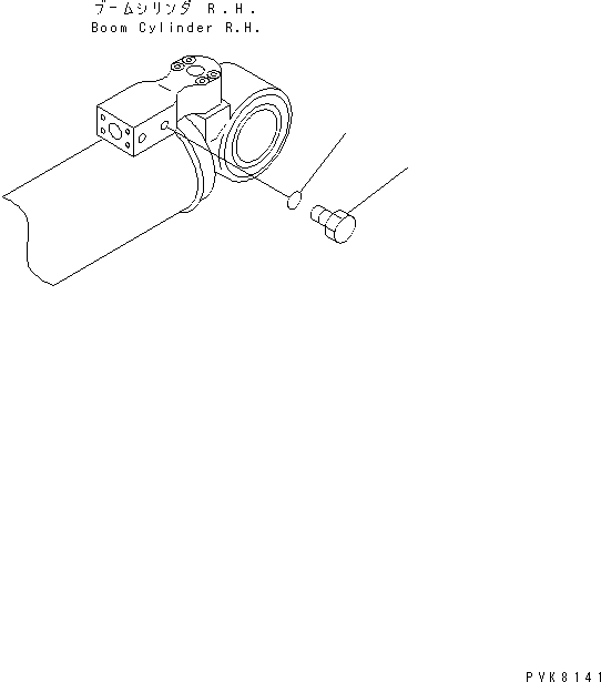 Komatsu parts book diagram for PW150ES-6K S/N K30001-UP: BOOM CYLINDER SAFETY VALVE LINE (OVERLOAD CAUTION LESS)