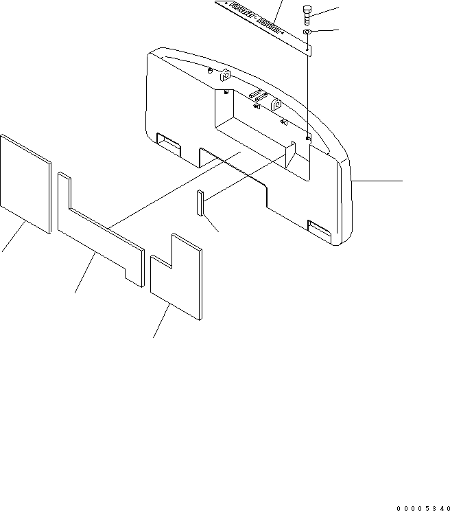 Komatsu parts book diagram for PW150ES-6K S/N K30001-UP: COUNTER WEIGHT(#K35001-)