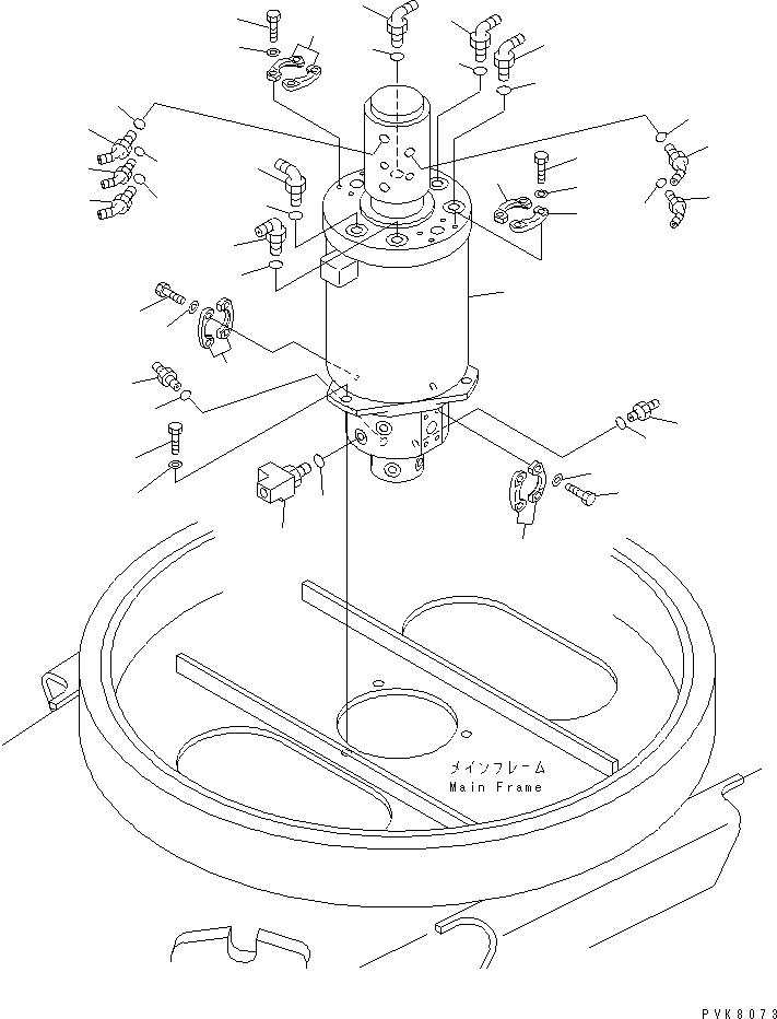 Komatsu parts book diagram for PW150ES-6K S/N K30001-UP: SWIVEL JOINT AND RELATED PARTS