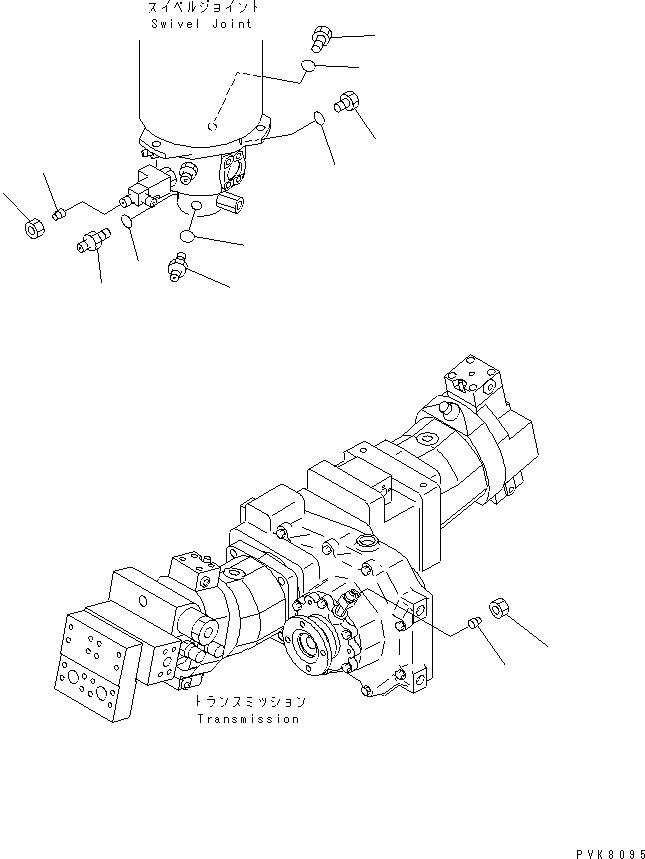 Komatsu parts book diagram for PW150ES-6K S/N K30001-UP: UNDER CARRIAGE ATTACHMENT LESS