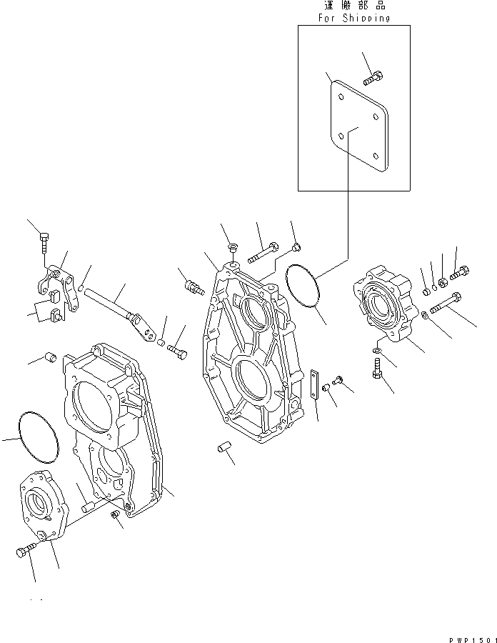 Komatsu parts book diagram for PW150ES-6K S/N K30001-UP: TRANSMISSION (INNER PARTS) (1/4) (30 KPH) (20-30 KPH)
