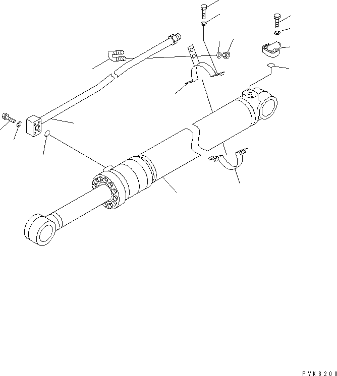 Komatsu parts book diagram for PW150ES-6K S/N K30001-UP: ARM CYLINDER