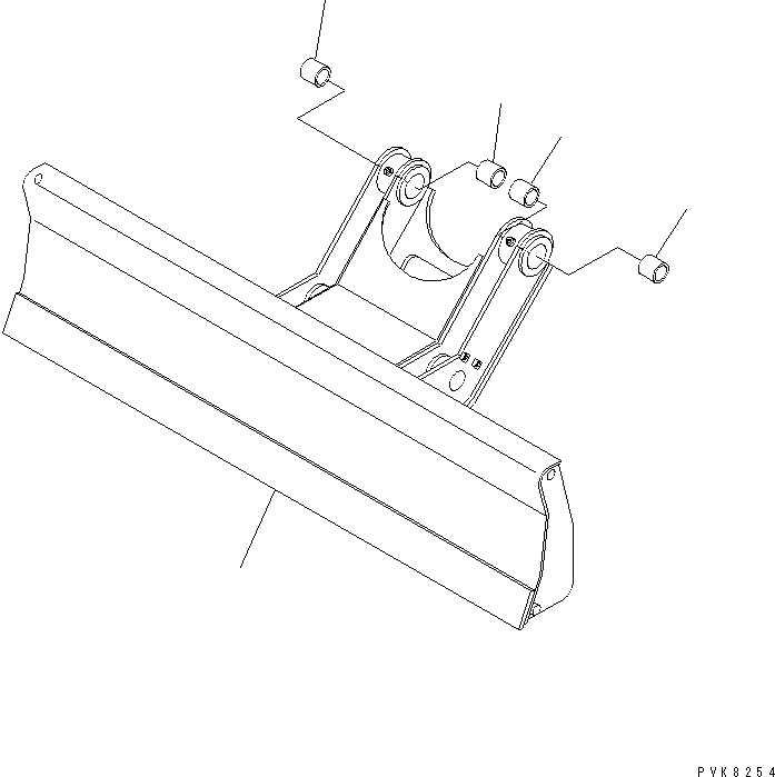 Komatsu parts book diagram for PW150ES-6K S/N K30001-UP: BLADE (FOR FRONT DOZER)