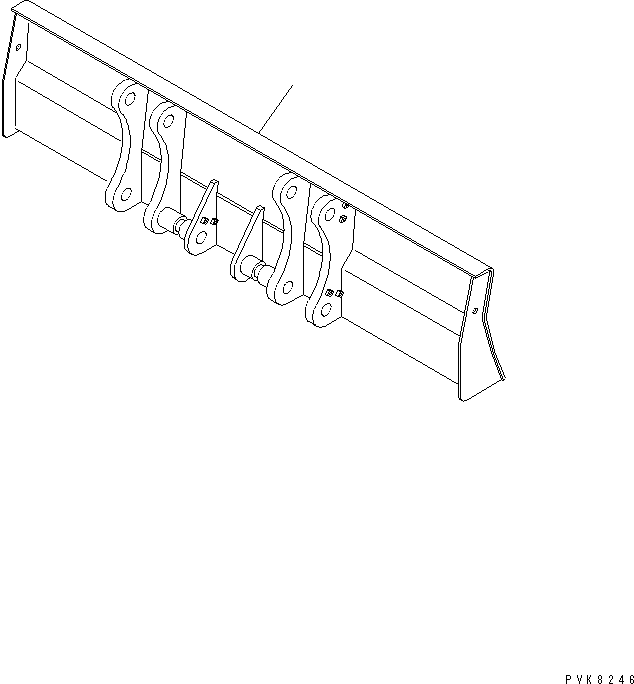 Komatsu parts book diagram for PW150ES-6K S/N K30001-UP: BLADE (FOR REAR PARALLEL LINK DOZER)