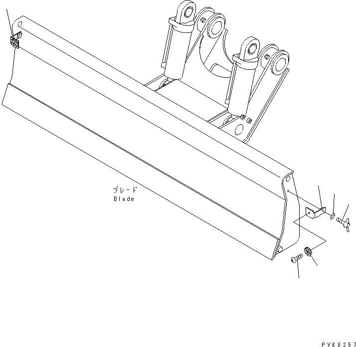 Komatsu parts book diagram for PW150ES-6K S/N K30001-UP: BLADE REFLECTOR (WITH DOZER)
