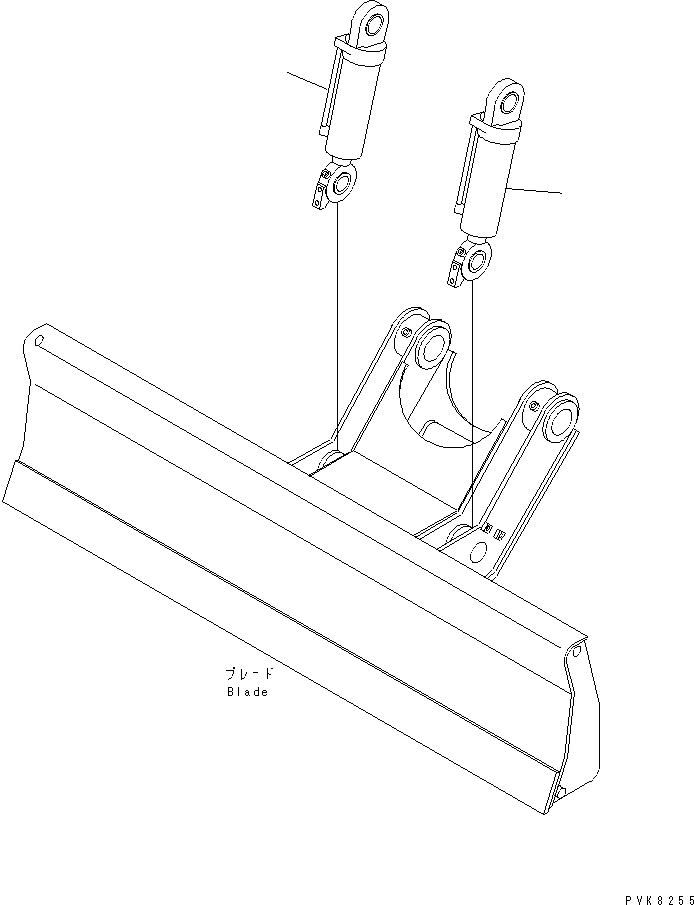 Komatsu parts book diagram for PW150ES-6K S/N K30001-UP: BLADE CYLINDER (FOR FRONT DOZER)