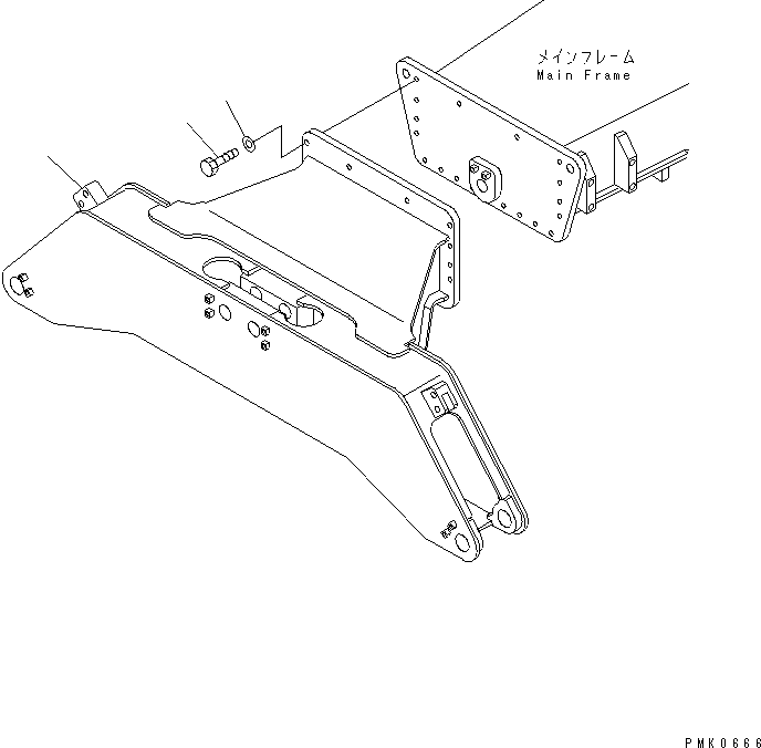 Komatsu parts book diagram for PW150ES-6K S/N K30001-UP: FRONT FRAME (FOR FRONT OUTRIGGER OR FOUR OUTRIGGER)