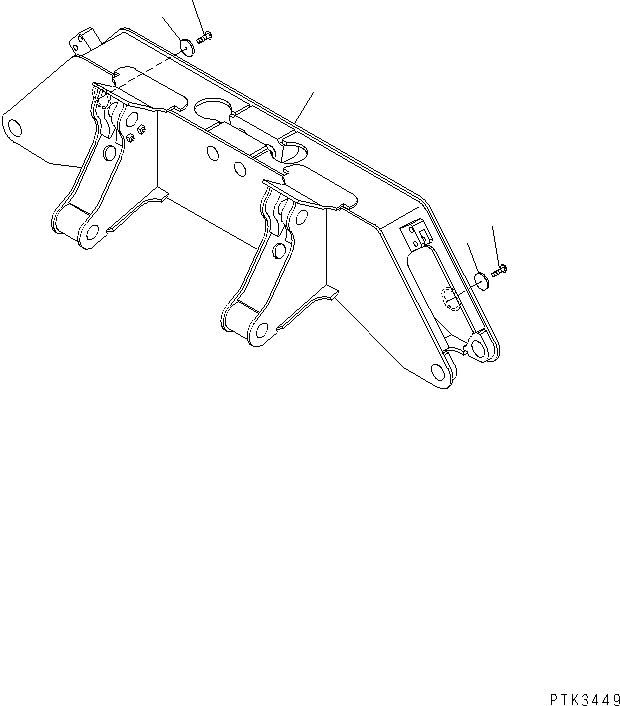 Komatsu parts book diagram for PW150ES-6K S/N K30001-UP: REAR FRAME (FOR REAR OUTRIGGER OR FOUR OUTRIGGER)