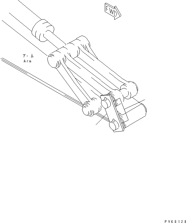 Komatsu parts book diagram for PW150ES-6K S/N K30001-UP: BUCKET LINK FIXING PLATE