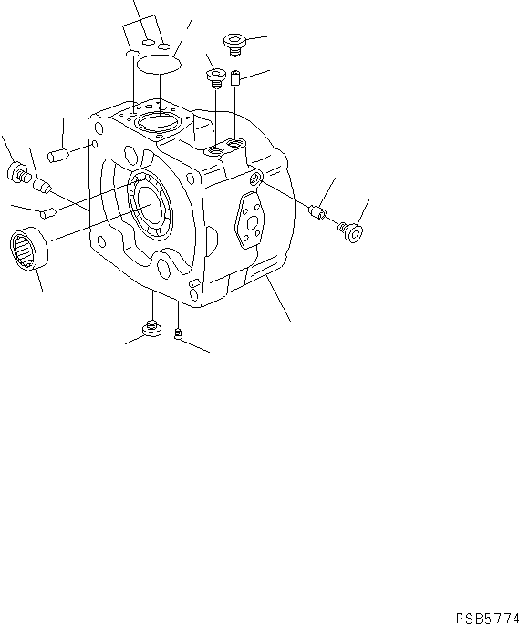 Komatsu parts book diagram for PW150ES-6K S/N K30001-UP: HYDRAULIC MAIN PUMP (3/4)